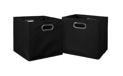 Niche Cubo Set of 2 Foldable Fabric Storage Bins- Black