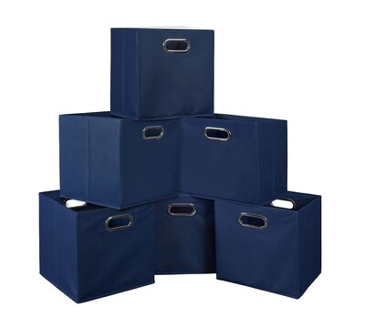 Niche Cubo 29.93 Qt. Foldable Fabric Storage Bins, Blue, 6/Pack (HTOTE6PKBE)