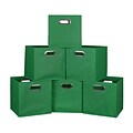 Niche Cubo Set of 6 Foldable Fabric Storage Bins- Green
