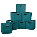 Niche Cubo 29.93 Qt. Foldable Fabric Storage Bins, Teal, 12/Pack (HTOTE12PKTL)