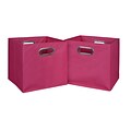 Niche Cubo Set of 2 Foldable Fabric Storage Bins- Pink