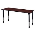 Regency Kee 60 x 30 Height Adjustable Classroom Table - Mahogany