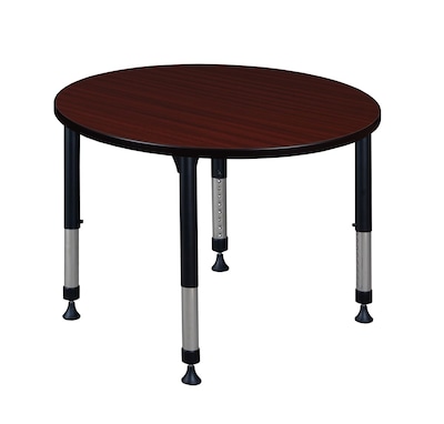 Regency Kee Adjustable 36 Round Activity Table, Height Adjustable, Mahogany (TB36RNDMHAPBK)