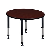 Regency Kee Adjustable 36 Round Activity Table, Height Adjustable, Mahogany (TB36RNDMHAPBK)