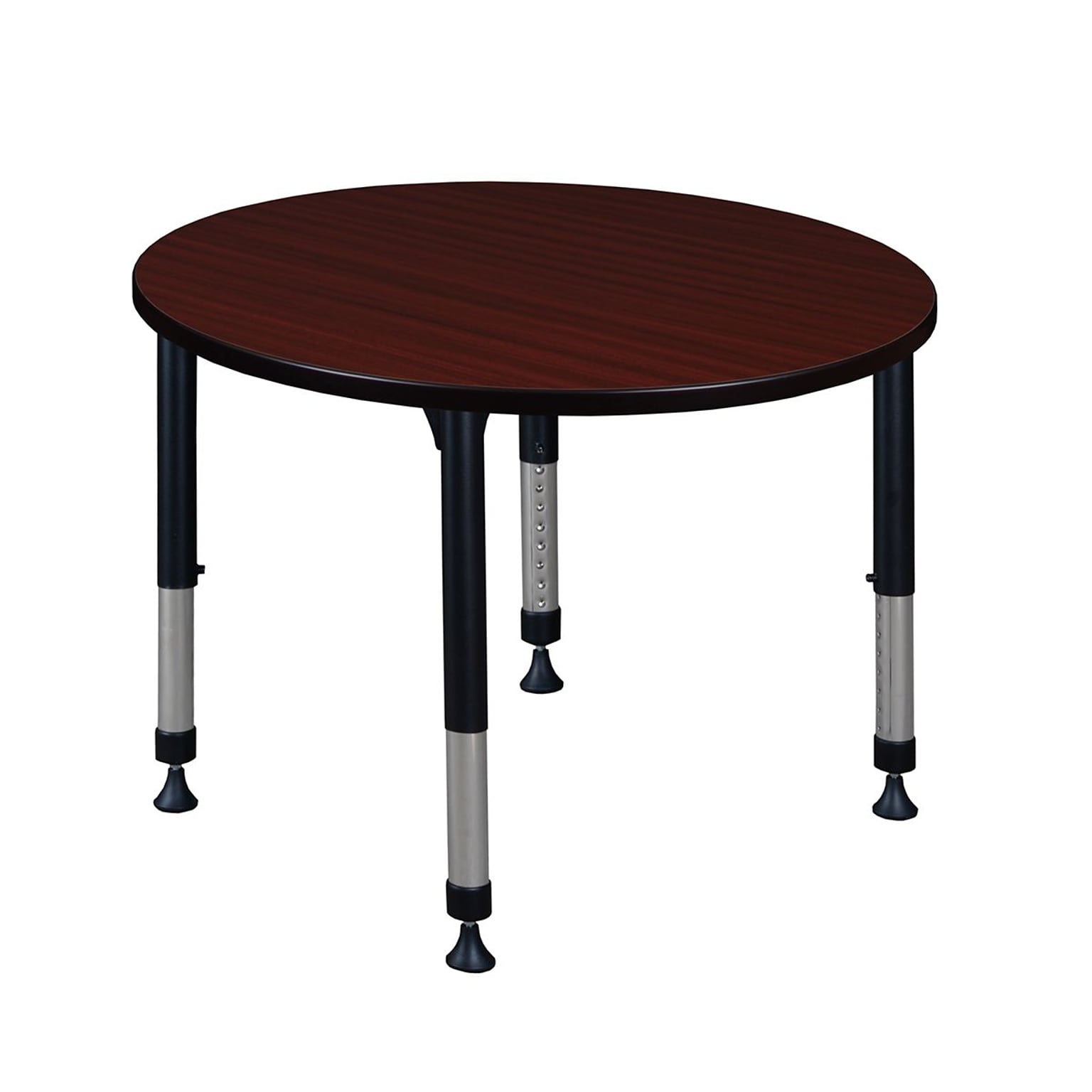 Regency Kee Adjustable 36 Round Activity Table, Height Adjustable, Mahogany (TB36RNDMHAPBK)