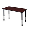 Regency Kee 42 x 24 Height Adjustable Classroom Table - Mahogany