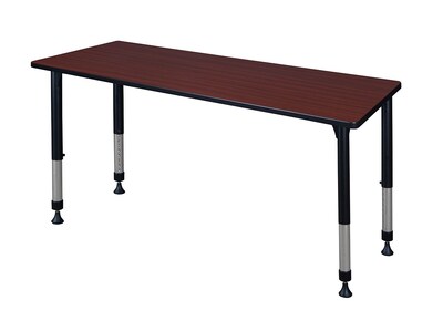 Regency Kee Adjustable Rectangular Activity Table, 23 x 24, Height Adjustable, Mahogany (MT6024MHAPBK)