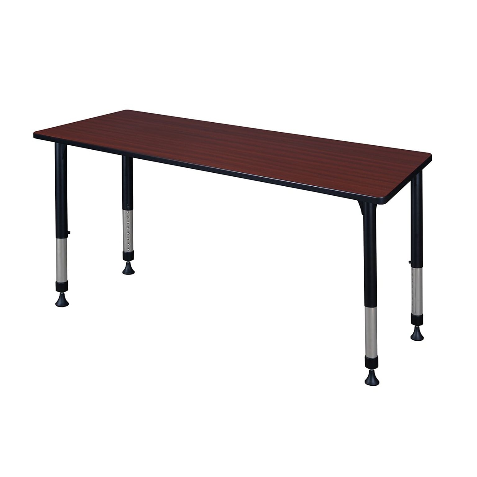 Regency Kee 72L Rectangular Laminated Wood Height Adjustable Classroom Table, Mahogany (MT7224MHAPBK)