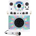 Bluetooth® Karaoke System with LED Disco Lights & Microphone (White)