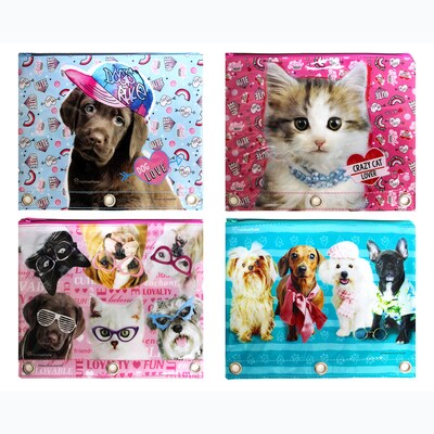 Rachael Hale Binder Pencil Pouch, 4 Assorted Designs, 9.5 x 7.5, 8pc Value Pack