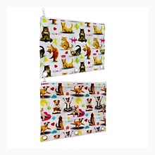 Yoga Cats & Dogs Binder Pencil pouch, 9.5 x 7.5, 6pc Value Pack