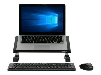 Allsop Redmond 14.75"W x 11.25"D Steel Laptop Stand, Black/Silver (30498)