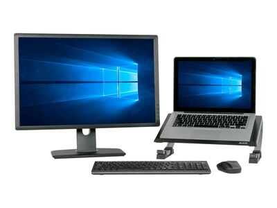 Allsop Redmond 14.75"W x 11.25"D Steel Laptop Stand, Black/Silver (30498)