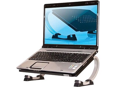 Allsop Redmond 14.75"W x 11.25"D Steel Laptop Stand, Black/Silver (30498)