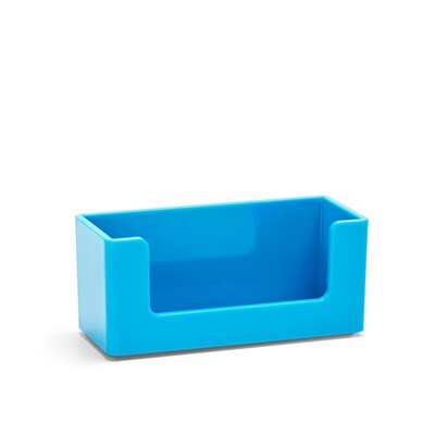 Poppin Business Card Holder, Pool Blue, 90 Card Capacity, 6 per Pack (106289)