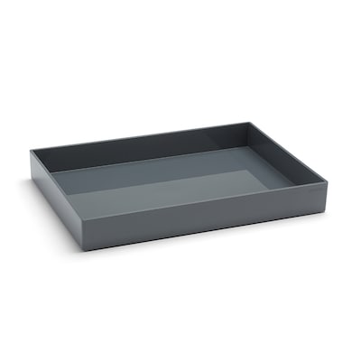 Poppin Accessory Tray, Dark Gray, Large , 4 Pack (106304)