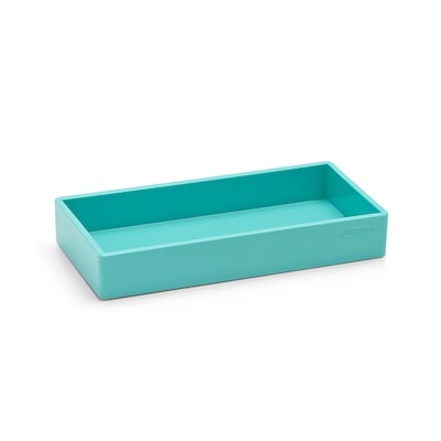 Poppin Accessory Tray, Aqua, Small, 6 Pack (106321)