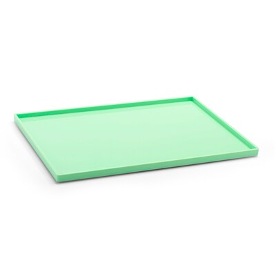 Poppin Slim Tray, Mint, Large, 4 Pack (106306)