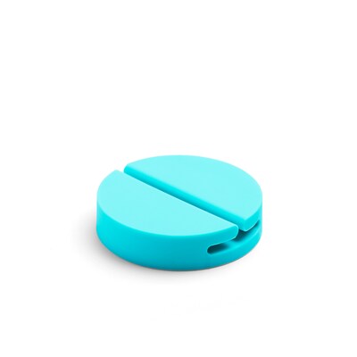 Poppin Jumbo Silicone Cable Catch, 2.75, Aqua, 6/Pack (106292)