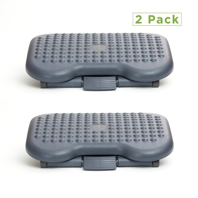 Mind Reader Tilt Adjustable Footrests, Gray (2FTREST-BLK)
