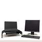 Mind Reader Network Collection Metal Mesh Monitor Stand with Drawer, Up to 24" Monitor, Black , 2/Pack (2MESHMON-BLK)