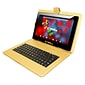 LINSAY F10 Series 10.1" Tablet, WiFi, 2GB RAM, 64GB Storage, Android 13, Black w/Golden Keyboard (F10XIPSBDG)