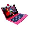 LINSAY F10 Series 10.1 Tablet, WiFi, 2GB RAM, 32GB , Android 12, Black w/Red Crocodile Keyboard (F1