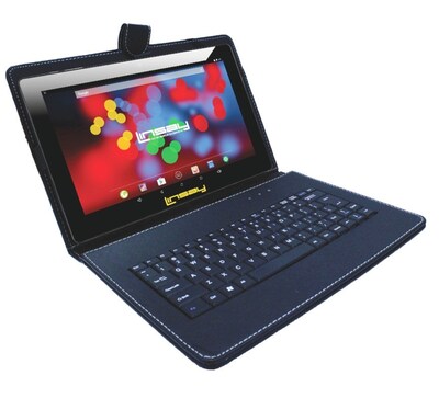 LINSAY F10 Series 10.1" Tablet, WiFi, 2GB RAM, 64GB Storage, Android 13, Black w/Black Keyboard (F10XIPSBK)