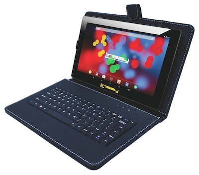 LINSAY F10 Series 10.1" Tablet, WiFi, 2GB RAM, 64GB Storage, Android 13, Black w/Black Keyboard (F10XIPSBK)