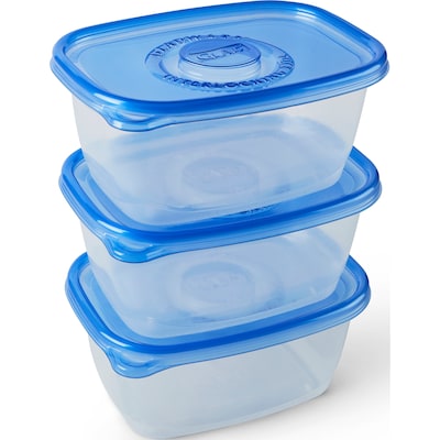 Glad 3-Pack Quart Plastic Bpa-free Reusable Food Storage Container