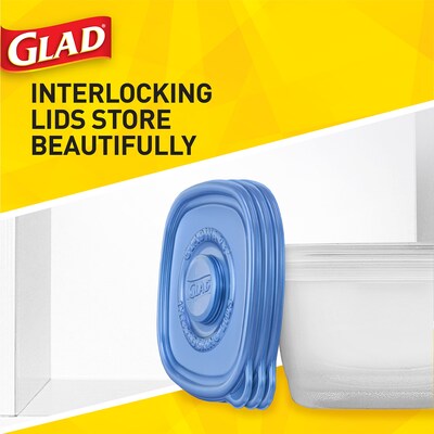 Glad Deep Dish Containers, 64 Oz., 3 Containers/Pack, 2 Packs/Carton (70045)