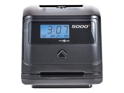 Pyramid Auto Calculating Punch Card Time Clock System, Black (5000+)