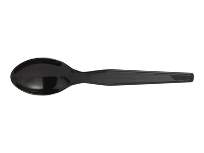 Dixie Plastic Teaspoon, Heavy-Weight, Black, 1000/Carton (TH517)