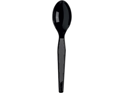 Dixie Plastic Teaspoon, Heavy-Weight, Black, 1000/Carton (TH517)