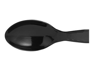 Dixie Plastic Teaspoon, Heavy-Weight, Black, 1000/Carton (TH517)