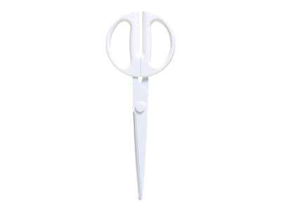 Poppin 9 Stainless Steel Standard Scissors, Sharp Tip, White (100186)