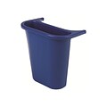 Rubbermaid Commercial Products Polyethylene Side Bin, 1.25 Gal., Blue (FG295073BLUE)