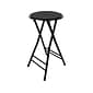 Trademark Global Home 24"H PVC Folding Stool, Black (82-0827)