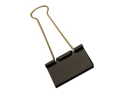 Staples Large Binder Clips, 1 Capacity, Black, 288/Carton (10669CT)