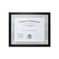 Lawrence Frames Plastic Certificate Frame, Black (530111)