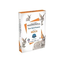 Hammermill Fore 8.5 x 11 3-Hole Punched Multipurpose Paper, 20 lbs., 96 Brightness, 5000 Sheets/Ca