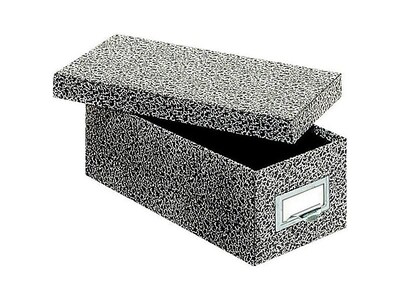 Globe-Weis Index Card File Box, Black Agate, 1000 Card Capacity (GLW 93 BLA)