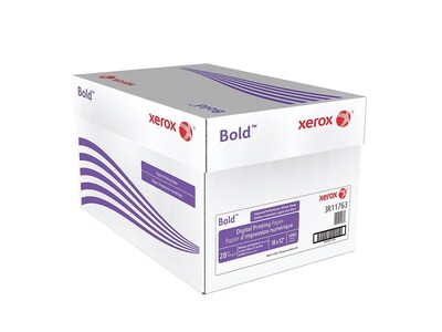 Xerox Bold Digital Bond Paper, 28 lbs., 8.5 x 11, 100 Brightness, 500  Sheets/Ream (3R11760)