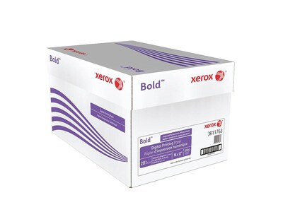 Xerox Bold Digital 18" x 12" Color Copy Paper, 28 lbs., 100 Brightness, 500 Sheets/Ream, 4 Reams/Carton (3R11763)