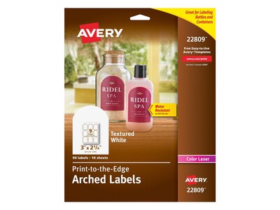 Avery Print To The Edge Laser Specialty Labels 3 X 2 1 4 White