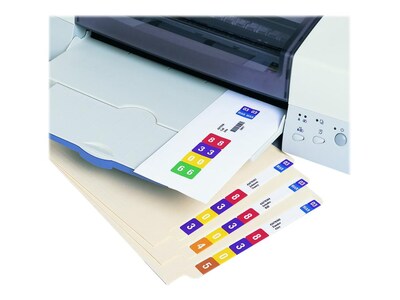 Smead Smartstrip ColorBar WaterGuard Inkjet File Folder Labels, 1 1/2 x 7 1/2, White, 250/Pack (66
