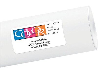 Avery Sure Feed Inkjet Shipping Labels, 2" x 4", White, 10 Labels/Sheet, 20 Sheets/Pack (8253)
