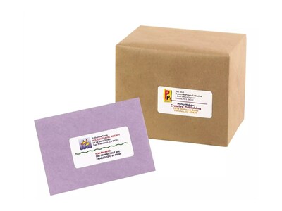 Avery Sure Feed Inkjet Shipping Labels, 2" x 4", White, 10 Labels/Sheet, 20 Sheets/Pack (8253)