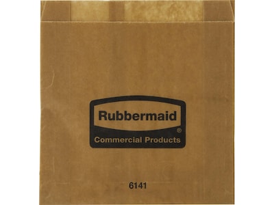 Rubbermaid Waxed Paper Sanitary Disposal Liners, Brown, 250/Carton (FG6141000000)