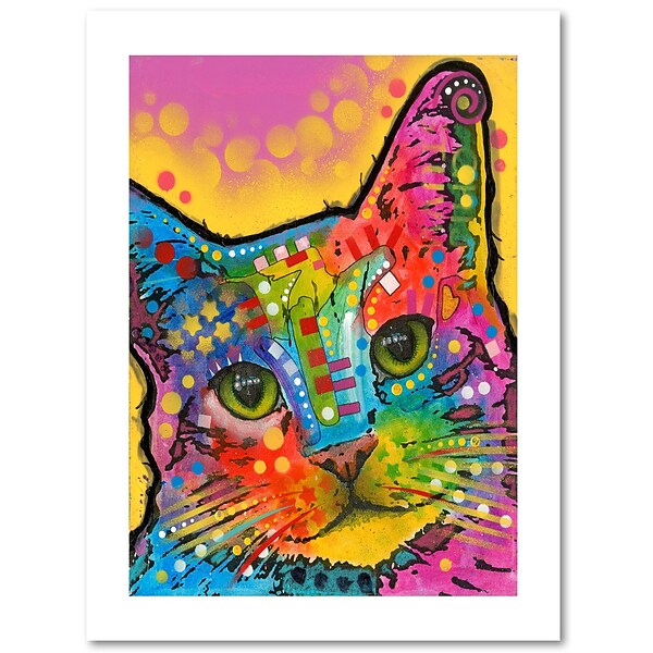 Trademark Fine Art Dean Russo Tilt Cat 18 x 24 Paper Rolled (190836137428)